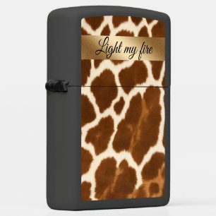 Elegant Trendy Cow Faux Leather Collection Zippo Lighter