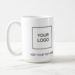 Elegant Trendy Custom Add Your Business Logo Text Coffee Mug