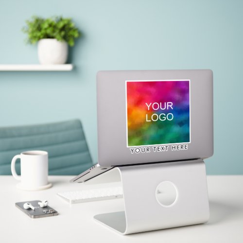 Elegant Trendy Custom Company Logo Here Laptop Sticker