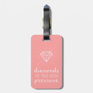 Elegant Trendy Diamond Quote Luggage Tag
