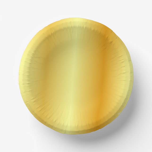 Elegant Trendy Faux Gold Template Glamorous Paper Bowls (Front)