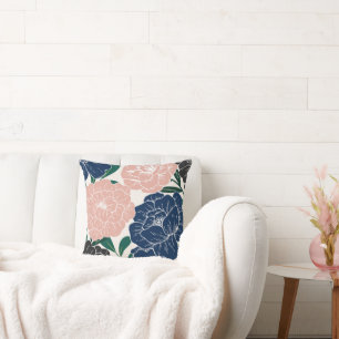 Elegant Trendy Floral Throw Pillow