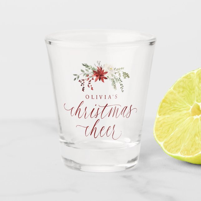 Elegant Trendy Fun Christmas Gift Shot Glass (Front)