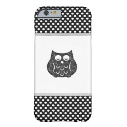 elegant trendy girly cute owl polka dots barely there iPhone 6 case