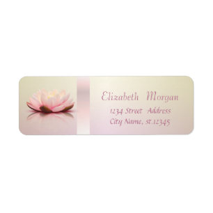 Elegant Trendy Lotus Flower Label