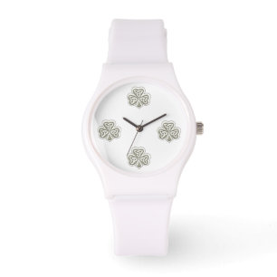 Elegant trendy lucky Irish shamrock Watch