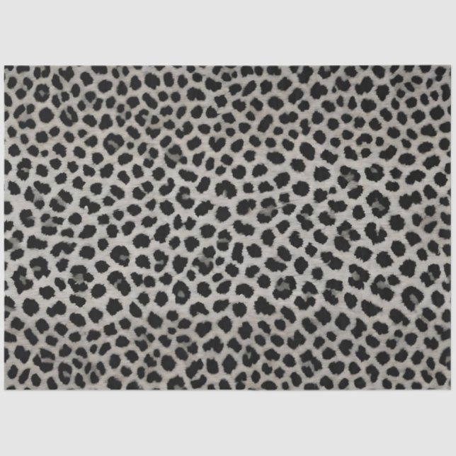 Elegant Trendy Luxury White Leopard Collection Tissue Paper (Front)