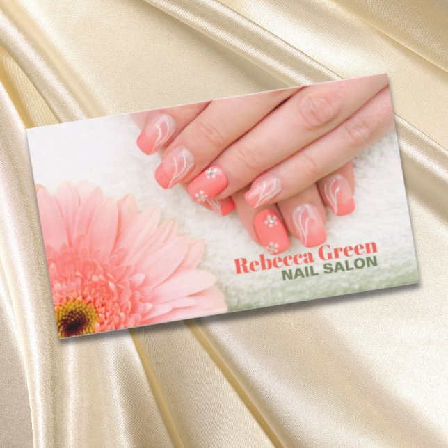 Elegant Trendy Manicurist Nail Artist Nail Salon Business Card (Elegant Trendy Manicurist Nail Artist Nail Salon Business Card)