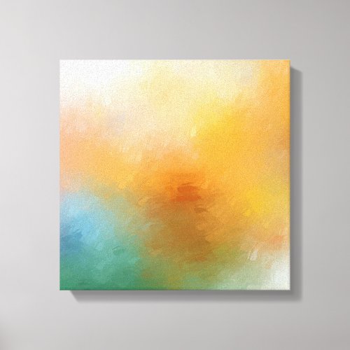 Elegant Trendy Modern Abstract Artwork Red Yellow Canvas Print