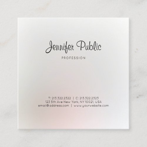 Elegant Trendy Modern Design Professional Stylish Square Business Card