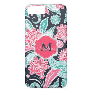 Elegant trendy paisley floral pattern illustration iPhone 8 plus/7 plus case