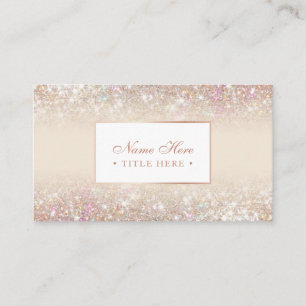Elegant Trendy Pastel Gold Business Card