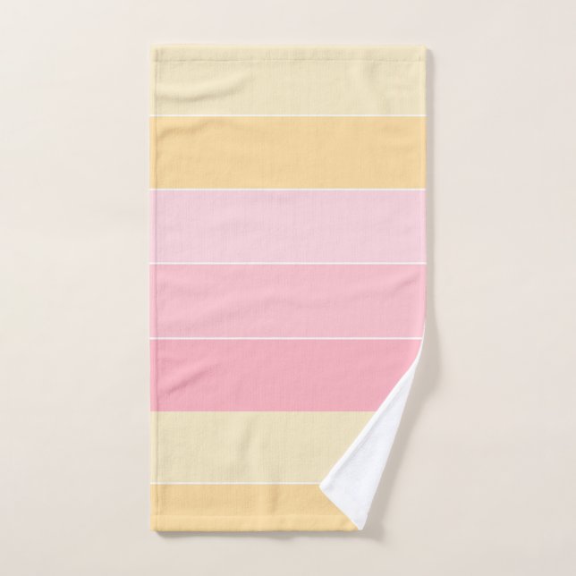Elegant Trendy Pink Purple Yellow White Colors Hand Towel (Hand Towel)