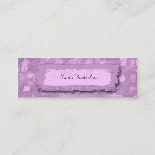 elegant trendy purple leaves spa business card