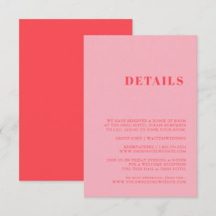Elegant & Trendy Retro Pink Enclosure Card