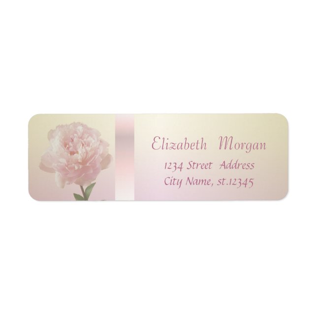 Elegant Trendy  Romantic Carnation Label (Front)