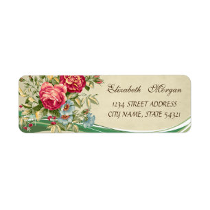 Elegant Trendy Romantic -Flowers Address Label