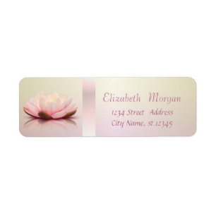 Elegant Trendy  Romantic Lotus Label