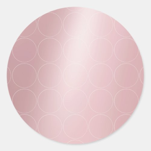 Elegant Trendy Rose Gold Blank Modern Template Classic Round Sticker