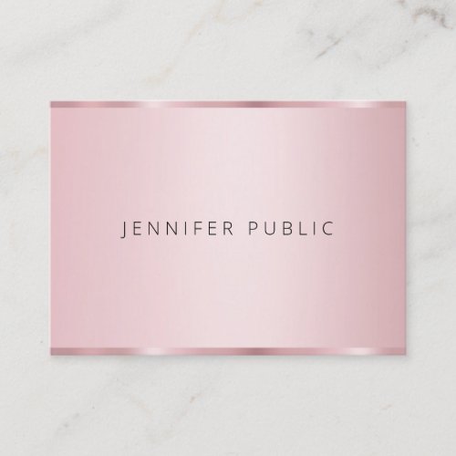 Elegant Trendy Rose Gold Color Template Modern Business Card