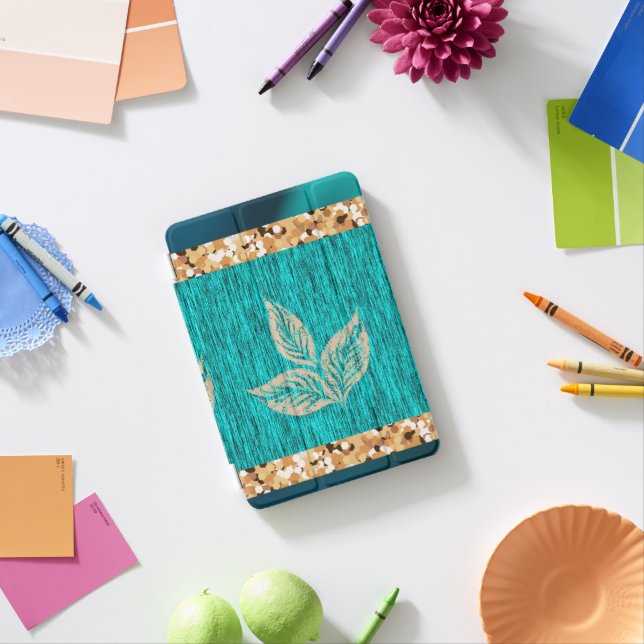  Elegant Trendy Teal iPad Mini Cover (In Situ)