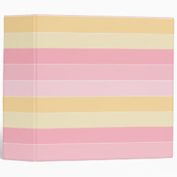 Elegant Trendy Template Pastel Pink Vanilla Yellow 3 Ring Binder