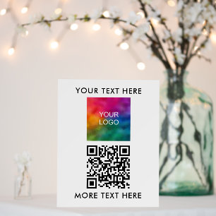 Elegant Trendy Template QR Code Business Logo Best Foam Board