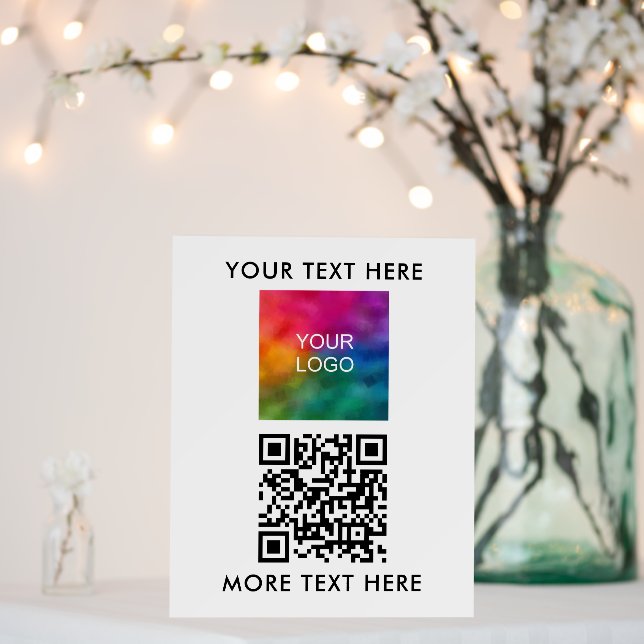 Elegant Trendy Template QR Code Business Logo Best Foam Board (In Situ (Wedding))