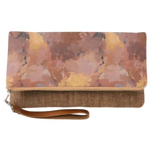 Elegant Trendy Terracotta Autumn Earth Tones Clutch (Front)