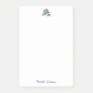 Elegant Trendy Watercolor Hydrangea Floral Post-it Notes