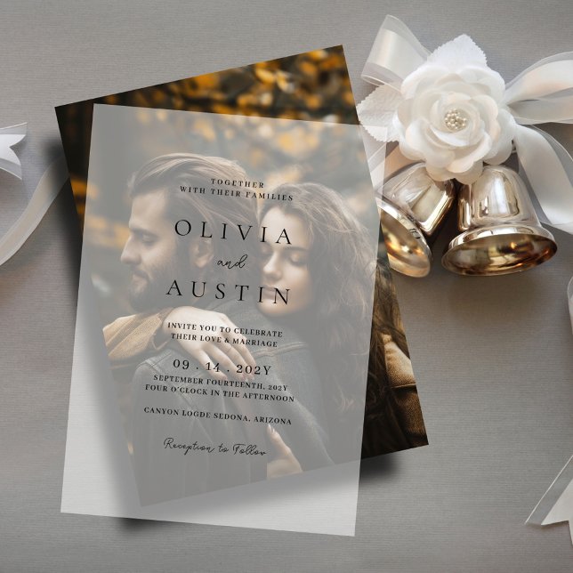 Elegant Trendy Wedding Vellum Invitations (Creator Uploaded)