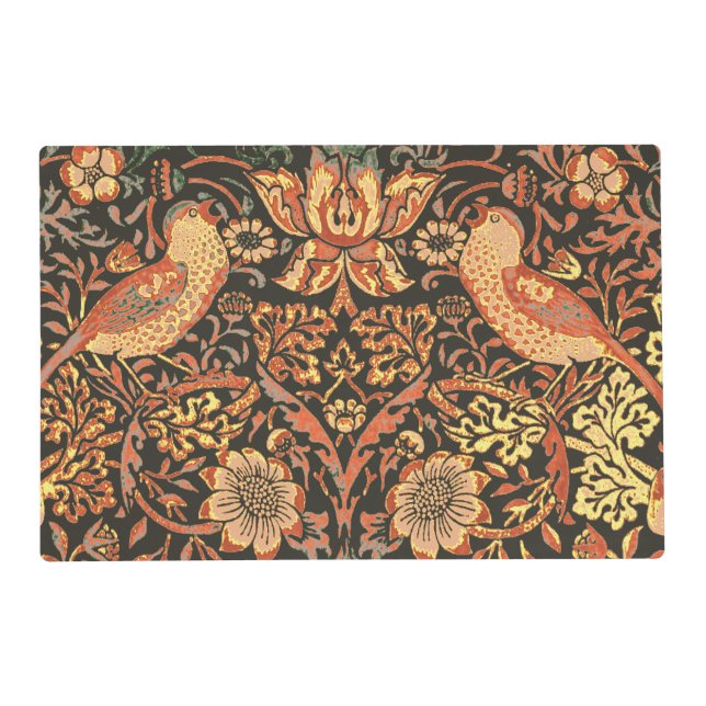 Elegant Trendy William Morris Earth Tones Placemat (Front)