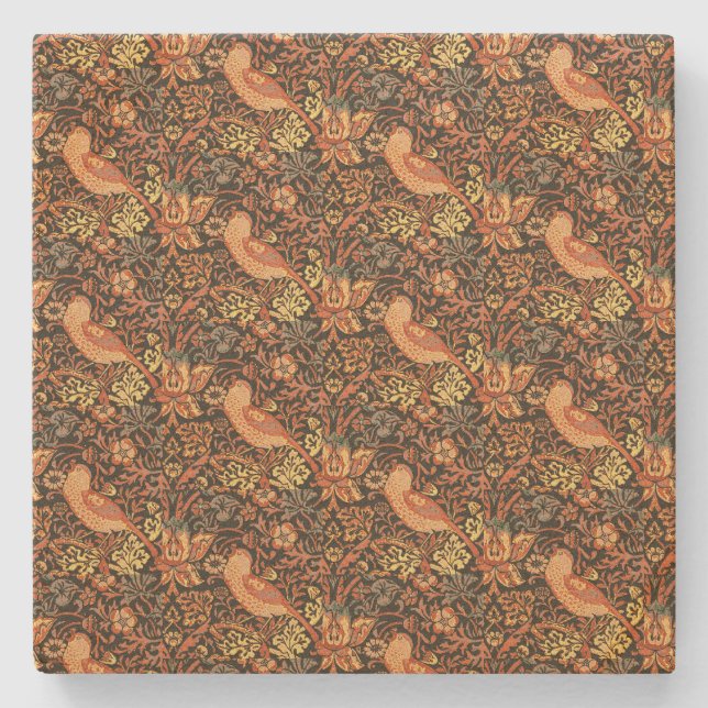 Elegant Trendy William Morris Paper Napkin Stone Coaster (Front)