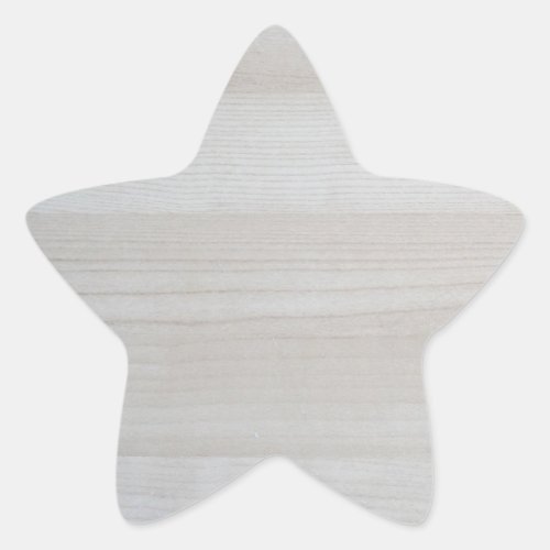 Elegant Trendy Wood Blank Template Design Nature Star Sticker
