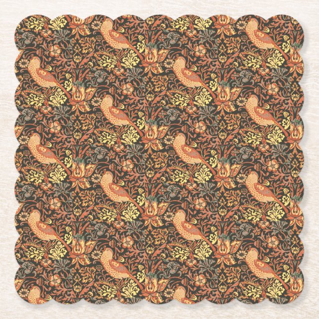 Elegant TrendyWilliam Morris Paper Napkin Coaster (Front)