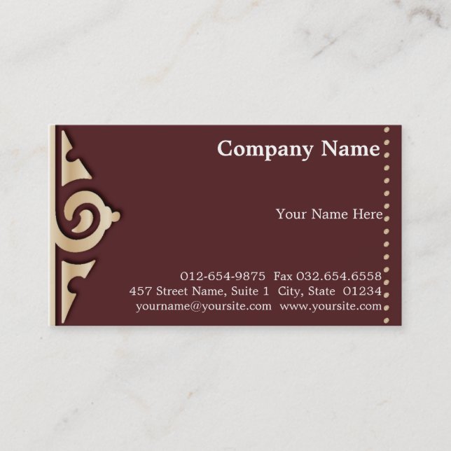 Elegant Tribal Business Card (Front)