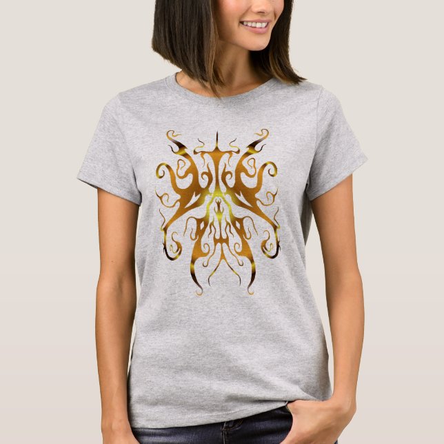 Elegant Tribal Tattoo - gold T-Shirt (Front)