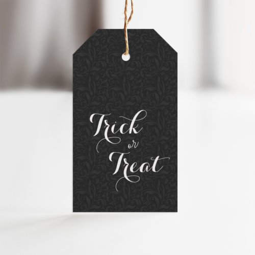 Elegant Trick or Treat Halloween Gift Tags