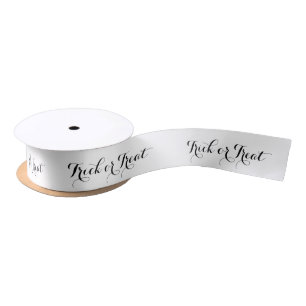 Elegant Trick or Treat Halloween Satin Ribbon