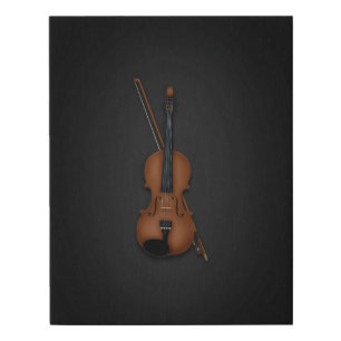 Elegant Trompe L'oeil Violin Classical Music 11x14 Faux Canvas Print