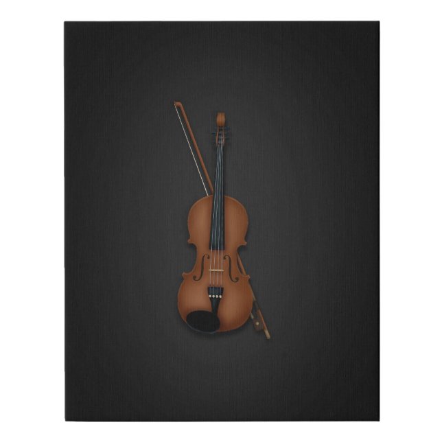 Elegant Trompe L'oeil Violin Classical Music 11x14 Faux Canvas Print (Front)