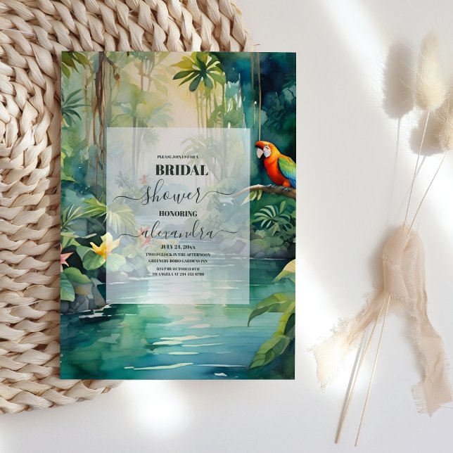Elegant Tropical Beach Palm Trees Bridal Shower Invitation (Creator Uploaded)