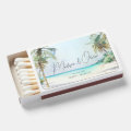 Elegant Tropical Beach Palm Trees Wedding Matchboxes | Zazzle