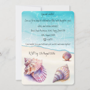 Elegant Tropical Beach Seashells Pearls Nautical