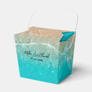 Elegant Tropical Beach Wedding Favor Box