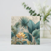 Elegant Tropical Botanical Wall Mural (Standing Front)
