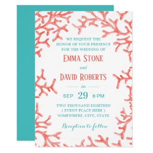 Coral Reef Wedding Invitations 10