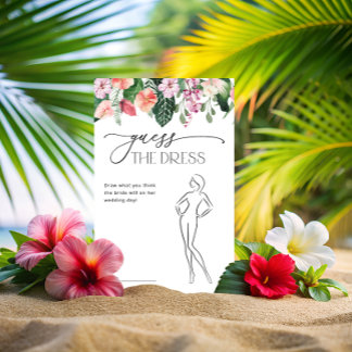 Elegant Tropical Floral Bridal Shower Game