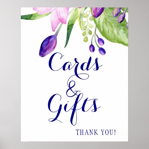 Elegant tropical floral cards and wedding sign