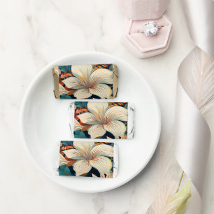 Elegant Tropical Floral Flower Wedding Thank you Hershey's Miniatures